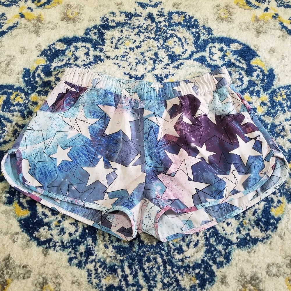 Decree Galaxy Star Print Dolfin Hem Shorts S